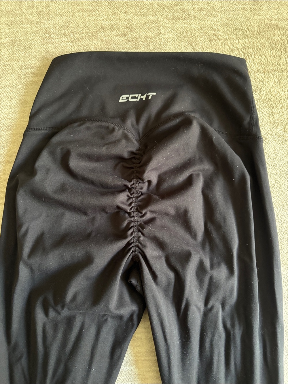 ECHT Black Scrunch-Back Woman’s Active Leggings